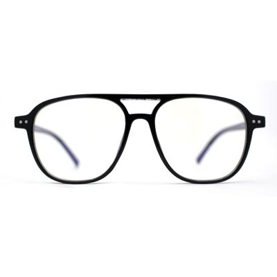 SA106 Classic Thin Plastic Iconic Racer Shape Blue Light Filter Computer Glasses Shiny Black