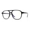 SA106 Classic Thin Plastic Iconic Racer Shape Blue Light Filter Computer Glasses Shiny Black view 2
