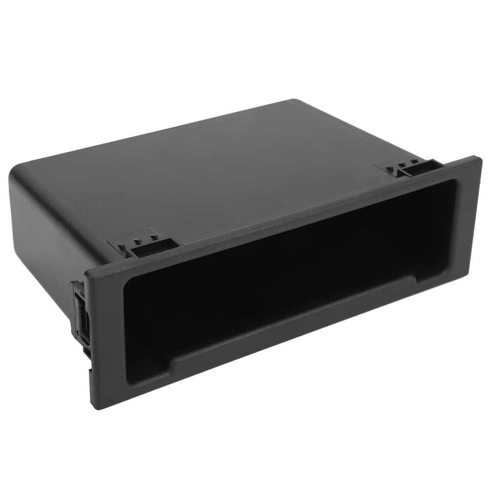 Acouto Stereo Radio Storage Box Car Dash Audio Radio Pocket 1Din Dashboard Organizer Black Auto Accessory Replacement for MAZ