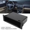 Acouto Stereo Radio Storage Box Car Dash Audio Radio Pocket 1Din Dashboard Organizer Black Auto Accessory Replacement for MAZ view 2