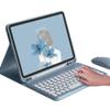 HENGHUI Keyboard Mouse for Galaxy Tab A8 10.5 inch Tablet 2022 SM-X200/X205/X207 Keyboard Case Cute Round Key Color Keyboard Wireless Detachable BT Keyboard Cover (Black+White) view 1
