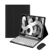 HENGHUI Keyboard Mouse for Galaxy Tab A8 10.5 inch Tablet 2022 SM-X200/X205/X207 Keyboard Case Cute Round Key Color Keyboard Wireless Detachable BT Keyboard Cover (Black+White) view 2