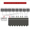 1 in 8 out power amplifier and loudspeaker box switcherLoudspeaker switch distribute deviceCompare device each one passageway 100W without consumption view 4
