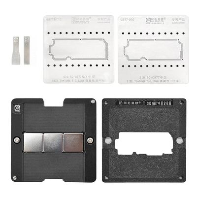 Amaoe Middle Layer BGA Reballing Platform for Samsung Galaxy S10 5G-G977 5G-G977N/B Motherboard Middle Frame PCB Suit Soder Template Tin Planting Station BGA Platform Reballing Kits Repair Tools