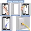 HuaHengHT Ethernet Wall Plate Outlet RJ45 Network Female to Female Keystone Wall Inline Coupler Jack Plates with Single Gang Low Voltage Mounting Bracket Device (2cat6 2Pcs, Blue) view 3