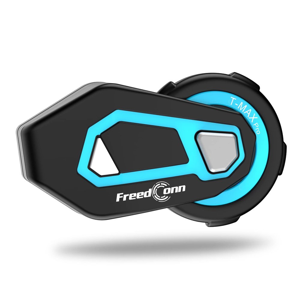 FreedConn Motorcycle Helmet Bluetooth Headset T-Max Pro Motorbike Intercom Motorcycle Communication Systems 4-6 Riders 1000M Team Intercom, Support Music Sharing FM Radio CVC Noise Cancellation