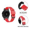 Lamshaw Silicone Replacement Wristbands Sport Strap with Metal Buckle - Compatible with Citizen CZ Smart 41mm / 44mm Smartwatch 2023 (Red) view 3