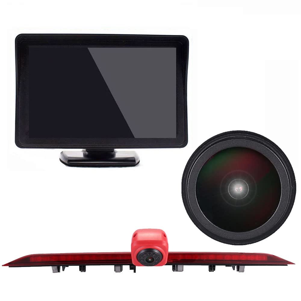 18 mm Lens Car Third Roof Original Brake Light Rear View Camera Replacement for VW Crafter 2017 Man TGE from 2017 Modified Transport