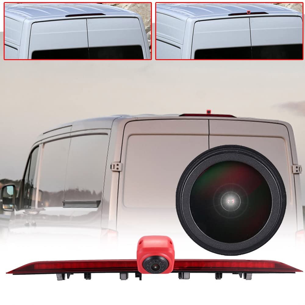 18 mm Lens Car Third Roof Original Brake Light Reversing Camera, Replacement for VW Crafter 2017 Man TGE from 2017 Modified Transport Vehicle Brake Light Bus