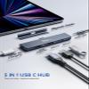 iPad Pro USB C Hub Multiport Adapter - Dockteck USBC Hub 5 in 1 with 100W PD, 4K 60Hz HDMI, Audio, USB 3.0, USB C Dock with Magnetic Grip for iPad Pro 12.9 2021 2020 2018, iPad Air, iPad mini 6 view 2