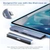 iPad Pro USB C Hub Multiport Adapter - Dockteck USBC Hub 5 in 1 with 100W PD, 4K 60Hz HDMI, Audio, USB 3.0, USB C Dock with Magnetic Grip for iPad Pro 12.9 2021 2020 2018, iPad Air, iPad mini 6 view 3
