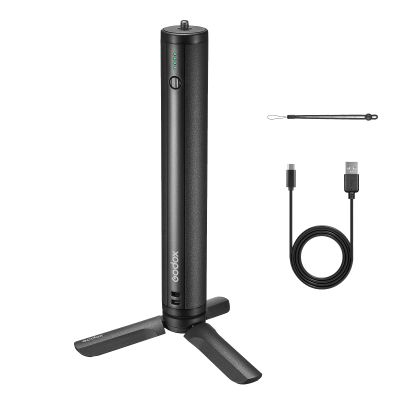 Godox BPC-01 Charging Grip, 10000mAh Handgrip with 1/4'' Mount and Mini Tripod for Mini RGB Light Vlog LED Light