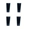 LUOFDCLDDD Furniture Legs,4 Pieces Solid Wood Sofa Legs,Black Table Legs,Stylish and Beautifulniture Legs,Wooden Feet Bed Legs,with Mounting Plates,Screws and Silent Rubber Pads/10Cm/3.94In view 1