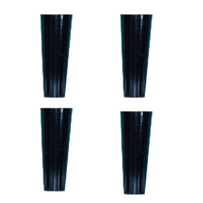 LUOFDCLDDD Furniture Legs,4 Pieces Solid Wood Sofa Legs,Black Table Legs,Stylish and Beautifulniture Legs,Wooden Feet Bed Legs,with Mounting Plates,Screws and Silent Rubber Pads/15Cm/5.91In