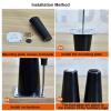 LUOFDCLDDD Furniture Legs,4 Pieces Solid Wood Sofa Legs,Black Table Legs,Stylish and Beautifulniture Legs,Wooden Feet Bed Legs,with Mounting Plates,Screws and Silent Rubber Pads/15Cm/5.91In view 4