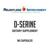 Relentless Improvement D-Serine - Amino Acid for Cognitive and Neuroprotection Support & Mood Enhancement - No Animal Content 90 Count 700mg Vege Capsules view 2