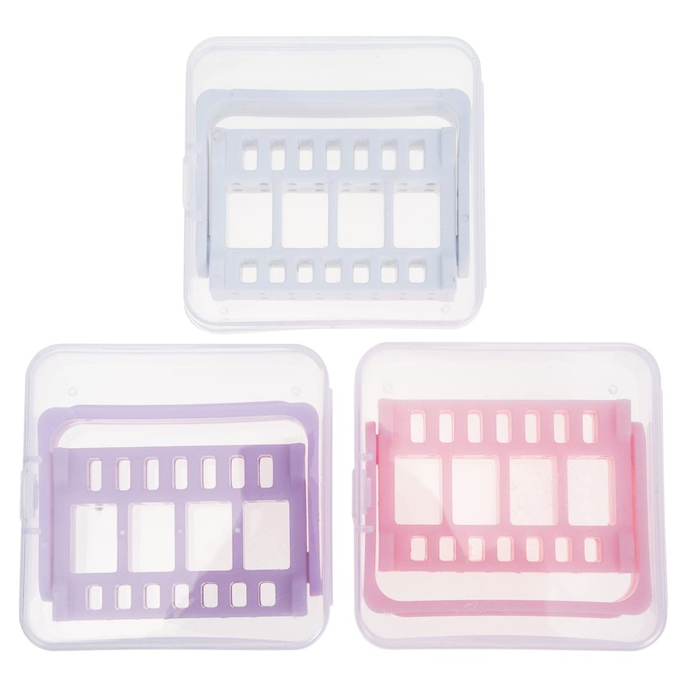 Beaupretty 3pcs Nail Grinding Storage Box Compact Organizer for Nail Drill Bits and Design