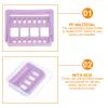 Beaupretty 3pcs Nail Grinding Storage Box Compact Organizer for Nail Drill Bits and Design view 3