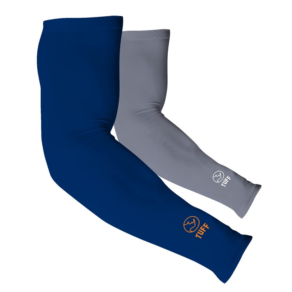 TUFF Compression Cooling Arm Sleeves - Arm Sleeves for Women - UV Protective UPF 50 Arm Sleeves for Men - Sleeves to Cover Arms Tattoo for Cycling, Basketball, Football, Golf, Gym and More