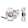 GRAPHICS & MORE FDNY Stacked Headphone Earbud Cord Wrap - Charging Cable Manager - Wire Organizer Set of 2 - White view 2