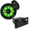 Fusion MS-RA670 Marine Receiver with 1 Pair Wet Sounds Recon6-BG-RGB 6.5" Marine RGB LED Speakers view 1