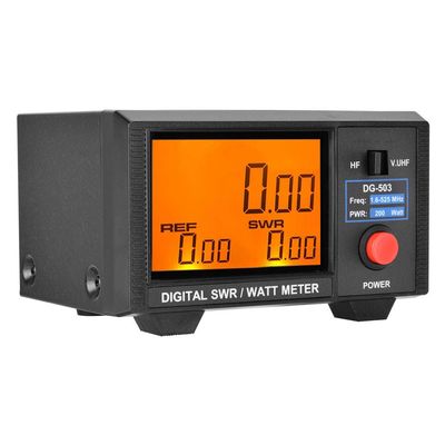 Dpofirs DG-503 Digital LCD 3.5" SWR/Watt Meter 1.6-60MHz/125-525MHz for Two-Way Radio, Measuring Forward Power/Reflection Power/VSWR