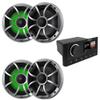 Fusion MS-RA670 Marine Receiver with 2 Pairs Wet Sounds Recon6-S-RGB 6.5" Marine RGB LED Speakers view 1