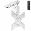 VIVO Electric Ceiling TV Mount for 23 to 55 inch Screens, Flip Down Motorized Pitched Roof VESA Mount, White, MOUNT-E-FD55W view 1