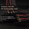 Tertullus 1 Pair HiFi OFC Braid Speaker Cable, 3m/9.89ft, Red and Black Mixed, Banana Plug to Spade Plugs, Compatible with Amplifier, Stereo, Home Theater, Speaker view 4
