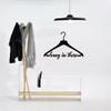 Hang in There - Closet Quotes Quote Cute Hanger Silhouette - Fashion Style Closet Dresser Vinyl Wall Art Decal Sticker Home Closet Area Dressing Room Dressing Area Wardrobe Cabinet Size (6x10 inch) view 2