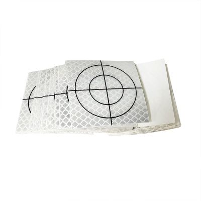 100pcs 60X60MM ReflectorSheet White Reflective Tape Target Compatible for Trimble Topcon Sokkia South Surveying Total Station