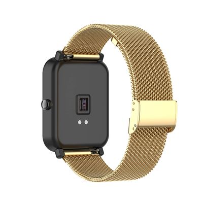 ECSEM Wristband Compatible with CanMixs P22/Popglory P22/AGPTEK LW31 Smart Watch Bands Stainless Steel Mesh Bracelet Soft Waterproof Straps Adjustable Replacement Bands