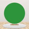 Laeacco Polyester Solid Green Round Backdrop 7.5x7.5ft Pure Green Screen Photo Background Birthday Party Decor Banner Video Conference Children Adults Portrait Photo Studio Shooting Props Headshots view 2