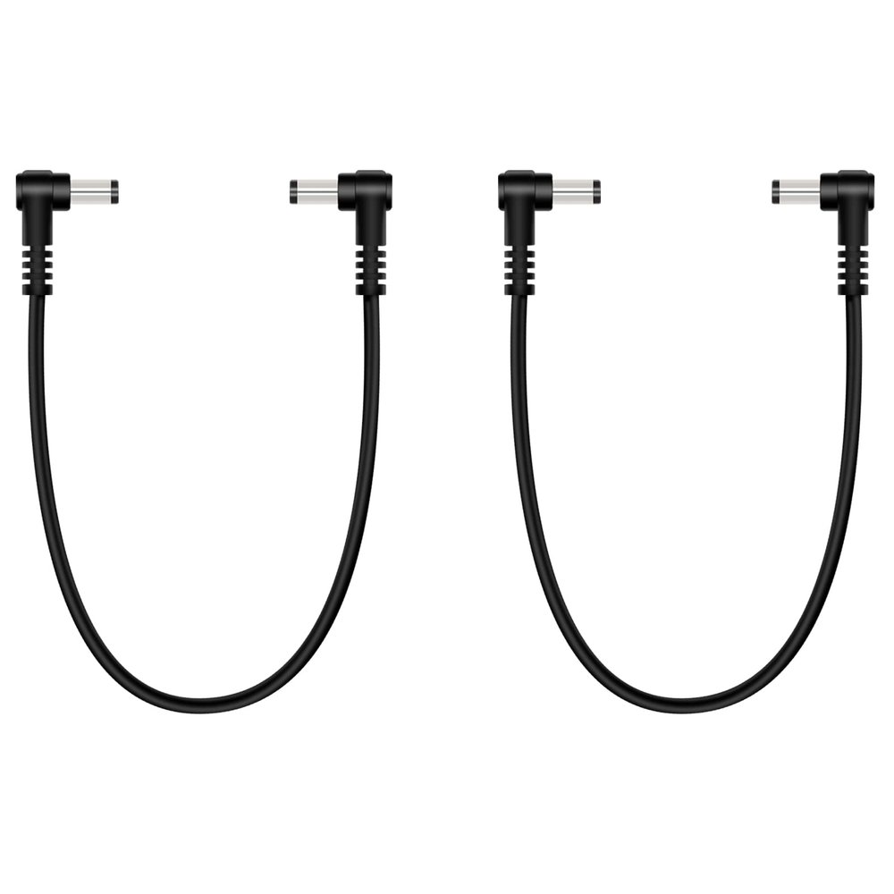 2-Pack 1ft 5.5mm x 2.5mm Male to Male DC Power Cable, 90 Degree Right Angle Plug Jack Power Supply Adapter Cord for CCTV Surveillance Security Camera LED Strip DVR Router Invoice Printer