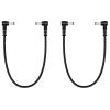 2-Pack 1ft 5.5mm x 2.5mm Male to Male DC Power Cable, 90 Degree Right Angle Plug Jack Power Supply Adapter Cord for CCTV Surveillance Security Camera LED Strip DVR Router Invoice Printer view 1