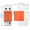 Baomain 2P (1P+N) Surge Protective,24V DC 40kA,BMD1-C40 Single-Phase SPD with Neutral Protection,for Solar Charge Controllers and Low-Voltage DC Systems,DIN Rail Mounting,Flame Retardant Housing view 3