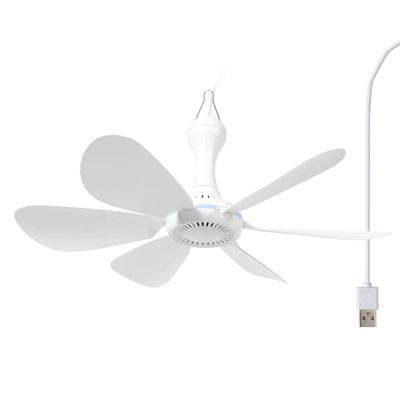 Mengnessly USB Mini Small Ceiling Fan quiet Camping Optional RV Fans Emergency Portable Outdoor Hanging Gazebo Canopy Dorm Fans Silent For Grow Tent,Hiking,Outages Battery operated,Power Bank powered