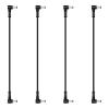 4-Pack 1ft 5.5mm x 2.5mm Male to Male DC Power Cable, 90 Degree Right Angle Plug Jack Power Supply Adapter Cord for CCTV Surveillance Security Camera LED Strip DVR Router Invoice Printer view 1