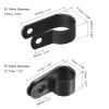 MECCANIXITY R Type Cable Clip Clamp Kit 50 Pack 12.7mm and 20 Pack 13mm for Wire Management Black view 2