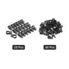 MECCANIXITY R Type Cable Clip Clamp Kit 50 Pack 12.7mm and 20 Pack 13mm for Wire Management Black view 3
