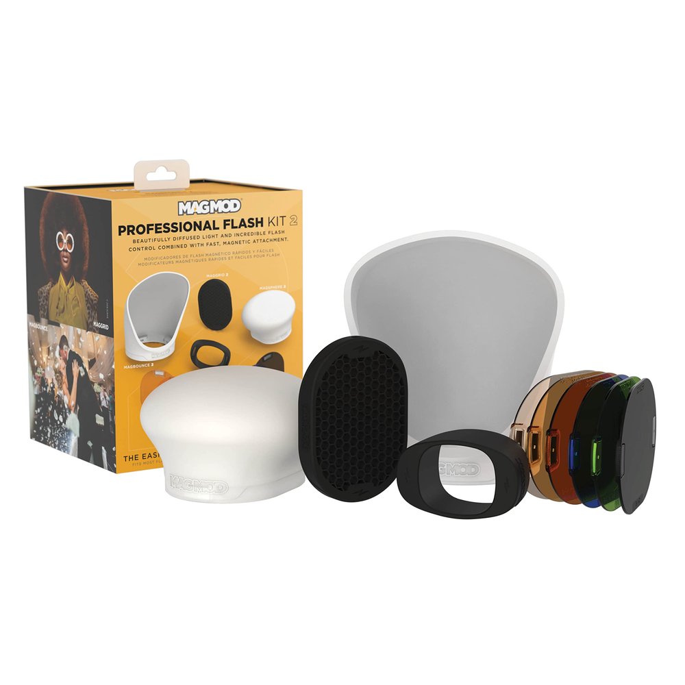 MagMod Professional Flash Kit 2, Photography Lighting Flash Diffuser Set, Magnetic Light Diffuser Attachments, Lightweight MagMod Modifiers, Superior Light Control