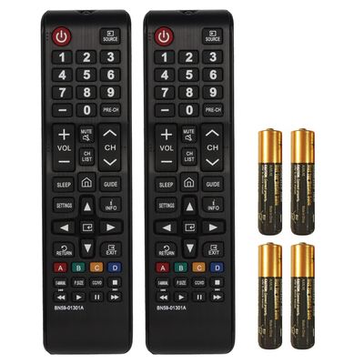 2 Packs BN59-01301A Remote Control for Samsung UA43NU7090 UN55NU7100 UN58NU7100 Smart 4K Ultra HDTV LED LCD 3D TVs, for BN59-01199F BN59-01289A Remote Controller Replacement with Batteries