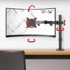 Barkan Monitor Desk Mount for Flat/Curved Screens Sizes 13-34 inch, Full Motion - 5 Movements, Ergonomic, 360 Degree Rotation, Touch & Tilt, Holds up to 17.6 lbs, Grommet Hole Compatible view 1