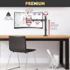 Barkan Monitor Desk Mount for Flat/Curved Screens Sizes 13-34 inch, Full Motion - 5 Movements, Ergonomic, 360 Degree Rotation, Touch & Tilt, Holds up to 17.6 lbs, Grommet Hole Compatible view 2