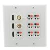 2 Gang Spring Clip Style 7.2 Speaker Wall Plate view 1