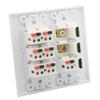 2 Gang Spring Clip Style 7.2 Speaker Wall Plate view 4