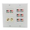 2 Gang Spring Clip Style 8.2 Speaker Wall Plate view 1