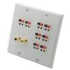 2 Gang Spring Clip Style 8.2 Speaker Wall Plate view 3
