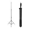 01 02 015 Photo Light Stand, 3 Section Telescopic Top 1/4in Thread Light Holder Compact Metal Structure for Studio view 2