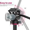 Video Fluid Head for Camera Tripod - ULANZI U-190 Mini Pan Tilt Head Small Panoramic Ball Head with Arca Swiss Quick Release Plate Lightweight Filming Equipment for Compact Camera Load up to 6.6lb/3kg view 4